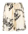 Nanushka Ceylin Logo-printed Drawstring Shorts In Nude