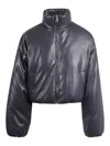 Nanushka Bomber In Ecopelle Imbottito In Blue