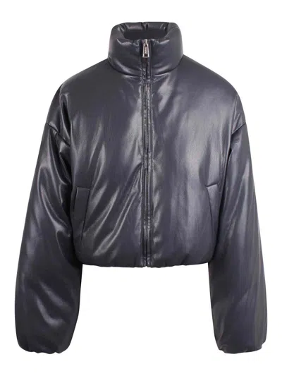Nanushka Bomber In Ecopelle Imbottito In Blue