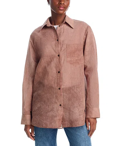 Nanushka Chaska Semi Sheer Shirt In Pink