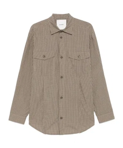 Nanushka Checked Flap-pocket Shirt In Burgundy