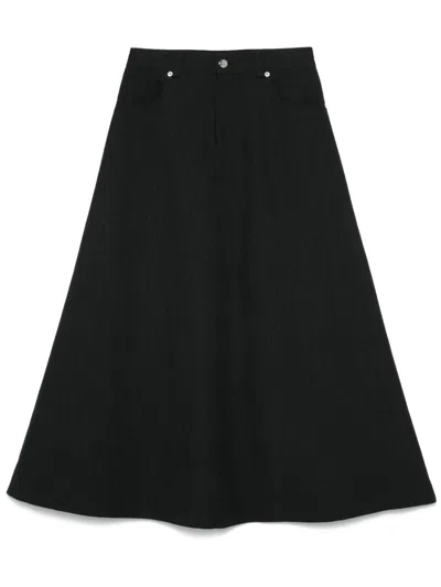 Nanushka Cintia Midi Skirt In Grey