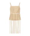 Nanushka Citta Faux-leather Top In Nude