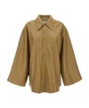 Nanushka Clarice Shirt And Blouse Green In Brown