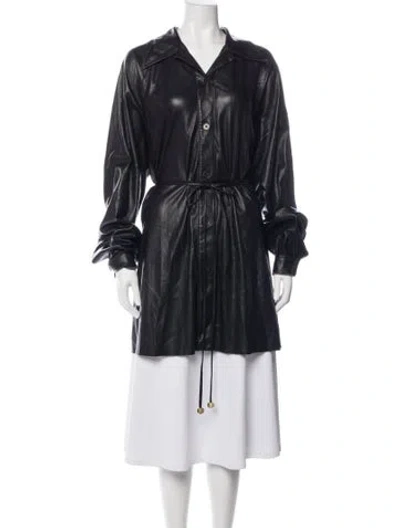 Pre-owned Nanushka Coat In Black