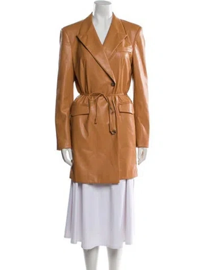 Pre-owned Nanushka Coat In Brown