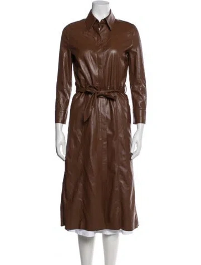 Pre-owned Nanushka Coat In Brown