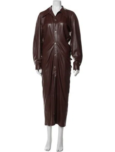 Pre-owned Nanushka Coat In Brown
