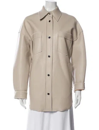 Pre-owned Nanushka Coat In Neutral