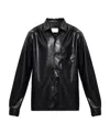 Nanushka Coated-finish Shirt Jacket In Black