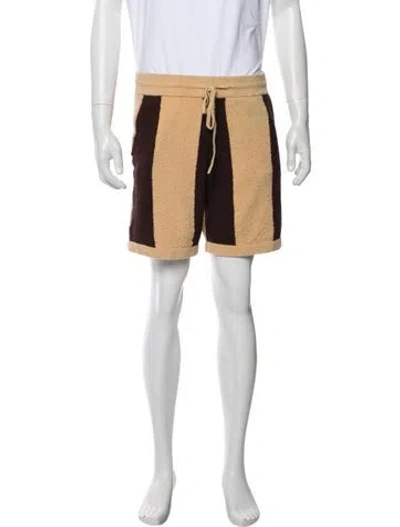 Pre-owned Nanushka Colorblock Pattern Jogger Shorts In Multicolor