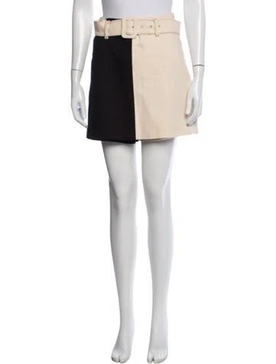 Pre-owned Nanushka Colorblock Pattern Mini Shorts In Neutrals