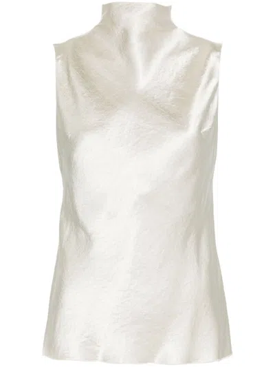 Nanushka Colson Roll-neck Blouse In Ecru