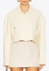 Nanushka Coreen Sculpted Glass Shirt In Multi
