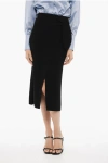 Nanushka Cotton And Nylon Maxi Wrap Skirt With Belt