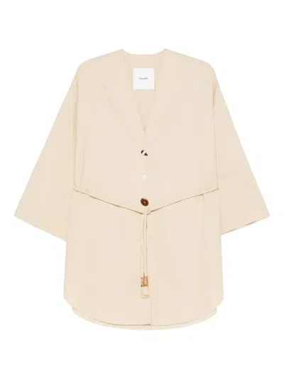 Nanushka Cotton Shirt In Neutral