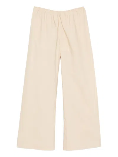 Nanushka Cotton Trousers In Neutral