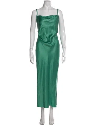 Pre-owned Nanushka Cowl Neck Long Dress In Green