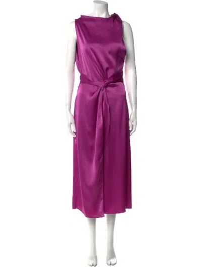 Pre-owned Nanushka Cowl Neck Long Dress In Purple