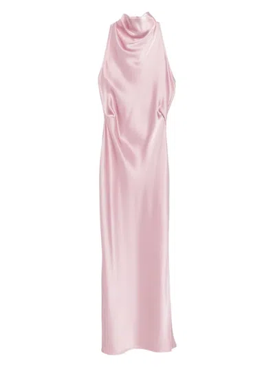 Nanushka Cowl-neck Midi Dress In Pink