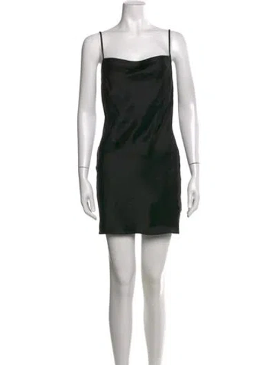 Pre-owned Nanushka Cowl Neck Mini Dress In Black