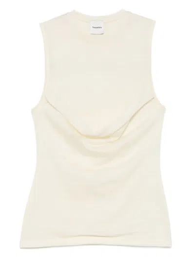 Nanushka Cowl-neck Sleeveless Top In Neutral