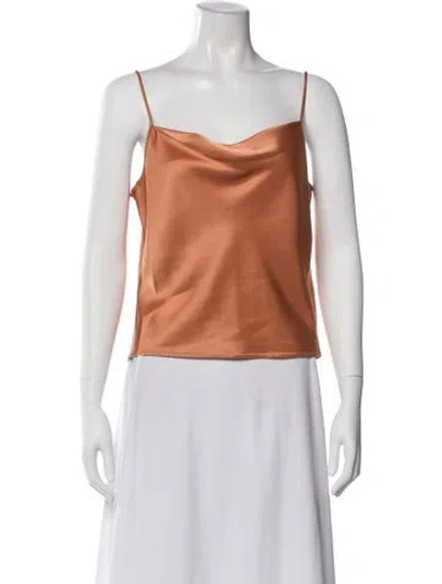 Pre-owned Nanushka Cowl Neck Sleeveless Top In Orange