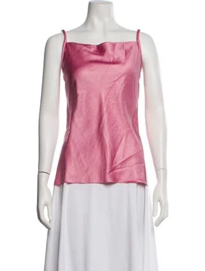 Pre-owned Nanushka Cowl Neck Sleeveless Top In Pink