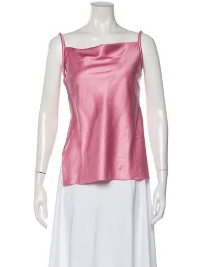 Pre-owned Nanushka Cowl Neck Sleeveless Top In Pink