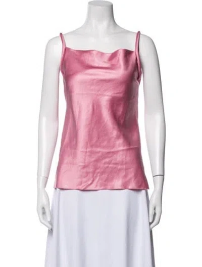 Pre-owned Nanushka Cowl Neck Sleeveless Top In Pink