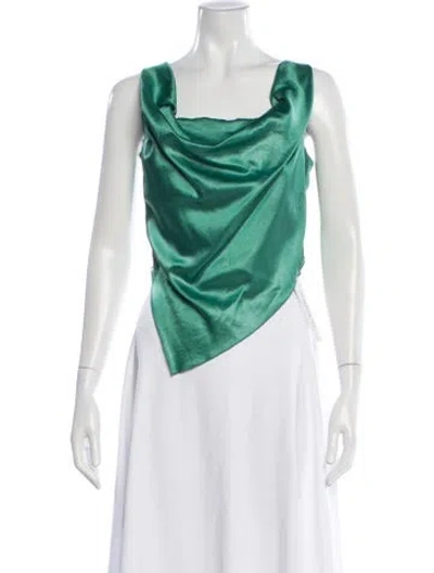 Pre-owned Nanushka Cowl Neck Sleeveless Top In White