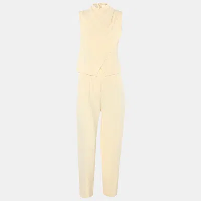 Pre-owned Nanushka Cream Jersey Tops And Trousers Set Xs In White