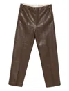 Nanushka Crease-seam Trousers In Brown