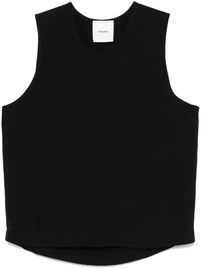 Nanushka Crepe Tank Top In Black