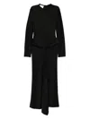 Nanushka Crew-neck Draped Maxi Dress In Black