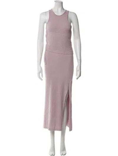 Pre-owned Nanushka Crew Neck Long Dress In Purple