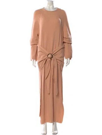 Pre-owned Nanushka Crew Neck Long Dress W/ Tags In Pink