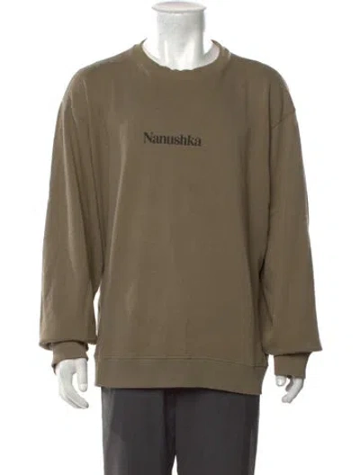 Pre-owned Nanushka Crew Neck Long Sleeve Sweatshirt In Green