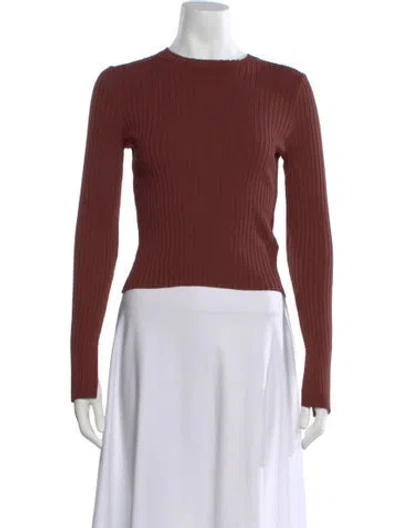 Pre-owned Nanushka Crew Neck Long Sleeve Top In Brown