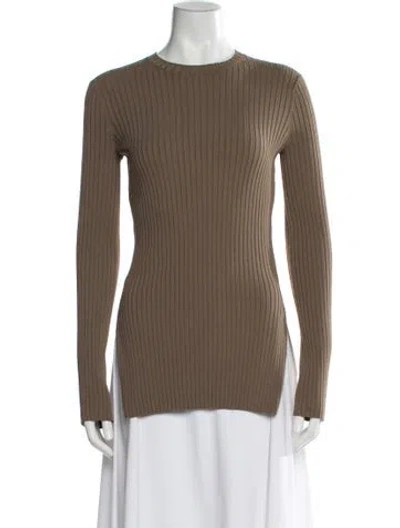 Pre-owned Nanushka Crew Neck Long Sleeve Top In Neutral