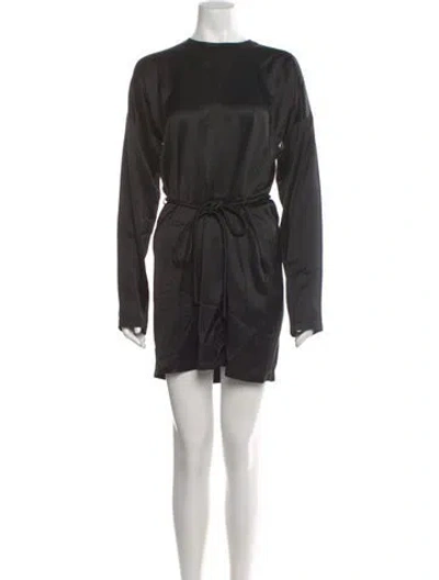 Pre-owned Nanushka Crew Neck Mini Dress In Gray
