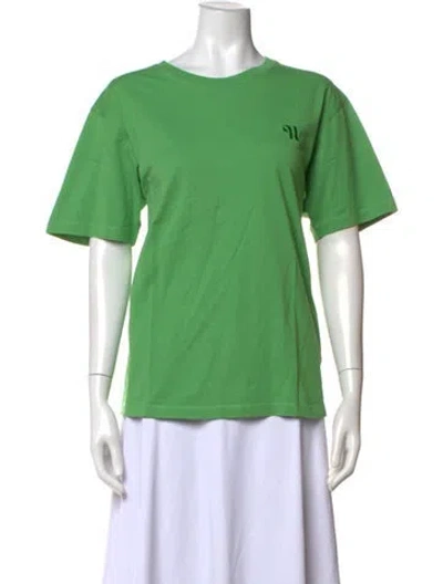 Pre-owned Nanushka Crew Neck Short Sleeve T-shirt In Green