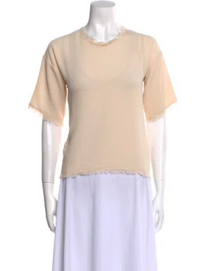 Pre-owned Nanushka Crew Neck Short Sleeve T-shirt In Neutral