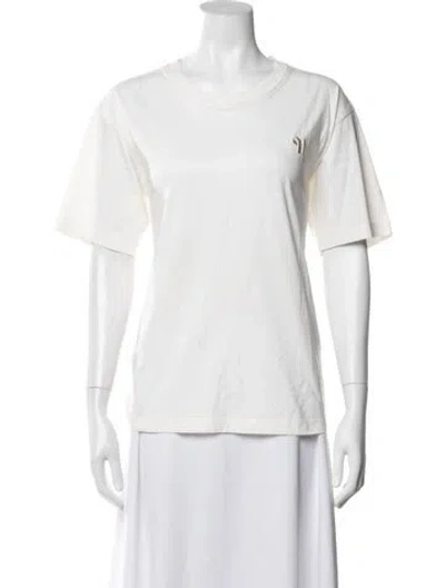 Pre-owned Nanushka Crew Neck Short Sleeve T-shirt In Neutral