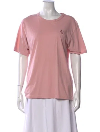 Pre-owned Nanushka Crew Neck Short Sleeve T-shirt In Pink