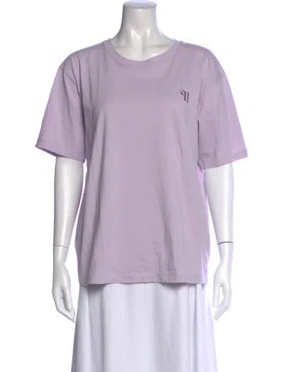 Pre-owned Nanushka Crew Neck Short Sleeve T-shirt In Purple