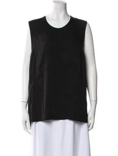 Pre-owned Nanushka Crew Neck Sleeveless Top In Black