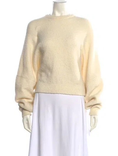 Pre-owned Nanushka Crew Neck Sweater In White