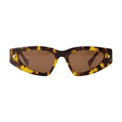 Nanushka Crista Sunglasses In Yellow