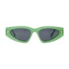 Nanushka Crista Sunglasses  Acetate Green In Gray